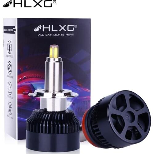 HLXG led h7 kit 9005 9006 360 LED luces HB3 HB4 H1 headlight H8 H9 H11 25000LM 6000K car Light CSP bulb lamp h7 led canbus 12V