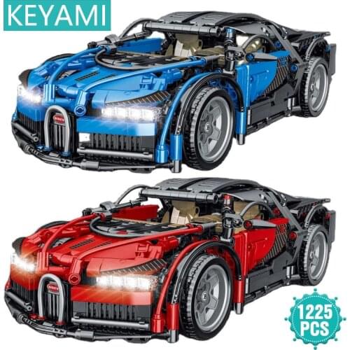 KEYAMI 1225pcs Car City Speed Racer Super Racing Sports Vehicle Building Blocks DIY Toys for Boys Bricks Children Birthday Gift