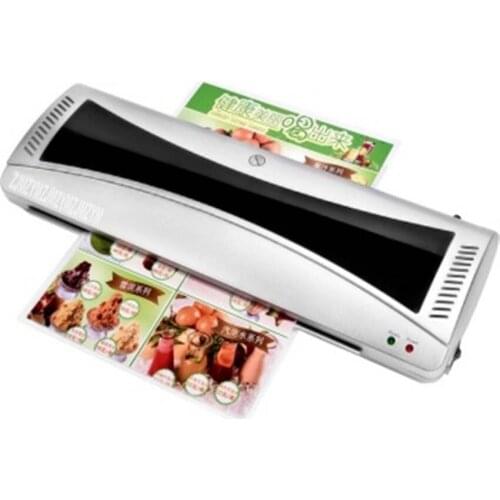 220V Hot and Cold Laminator HQ-335 width 335mm (A3) Warm-up time 3-5 minutes Plastic film thickness 80-125mic A key operation