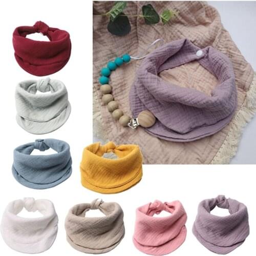 Gauze Baby Bibs Newborn Burp Cloth Bandana Toddler Scarf Infant Saliva Towel 69HE