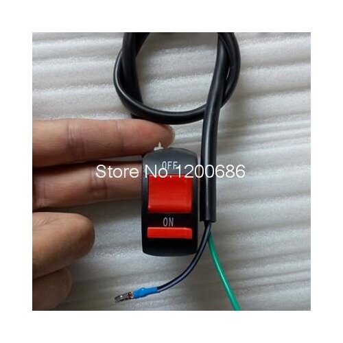 22mm ( 7/8" ) handlebar Black Motorcycle Motorbike Handlebar Headlight Fog Spot Light Lamp On Off Switch wire harness