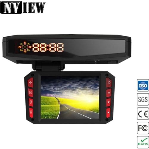 NVIEW 3 in1 Car DVR 140 1080P TFT 2.0" LCD Speed Detector LCD VGA Dash Cam G-sensor GPS Night Vision Record Radar Detector