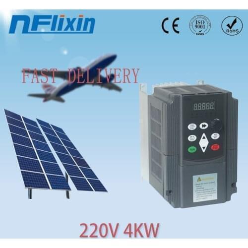 4kw/5.5KW 220V Single Phase or DC 200-400V input and 3 Phase Output 220V Frequency Converter / Adjustable Speed Drive