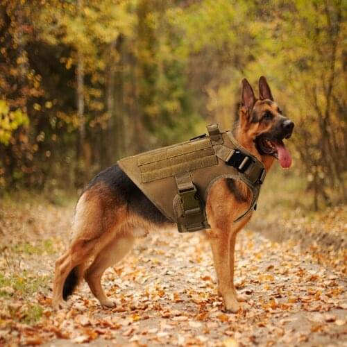 No Pull Tactical Dog Harness Sturdy Military Medium Large Dog Vest Pet Training Comfortable Handle Safety Control Dog Clothes