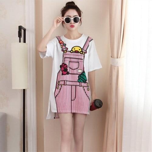 2020 New Knitted Cotton Womens Sleep Lounge Dress Big Girls Cute Sleepwear Nightgowns Sleepshirts Night wear Shirts Homewear