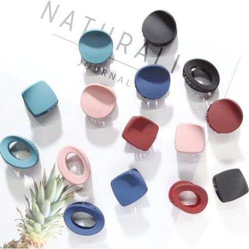 4pcs/lot Fashion Simple Women crab Hair claw clip Girls Color Plastic Acrylic Hairpin Claws Hair Clip Clamp For Women Girl