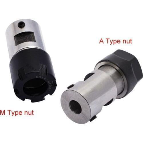 1pc ER20 Collet Chuck Motor Shaft Extension Rod Spindle Lathe Tools 8mm 10mm 12mm 14mm Milling Boring C25-ER20M-50L M Type nut