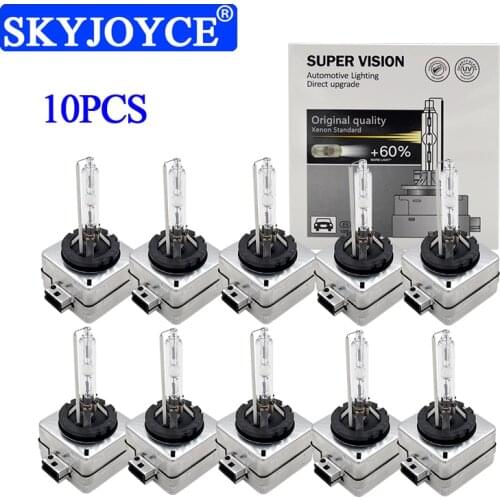 SKYJOYCE 10PCS Super Vision Original 35W Xenon D1S HID Bulb 55W D3S 4300K 5000K 6000K 8000K Car Light 12V HID D1S D3S Xenon Bulb