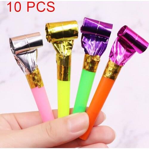 10 Pcs/Set Funny Blowouts Whistles Birthday Party Blow Outs Wedding Celebration Noice Maker Kid Toys