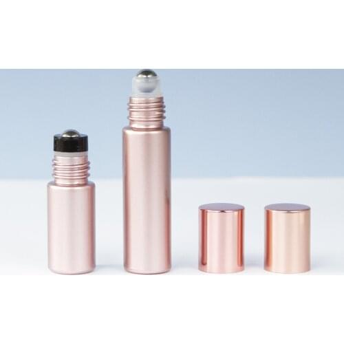 100 pcs 5ml 10ml Rose Gold Essential Oil Roller Bottle