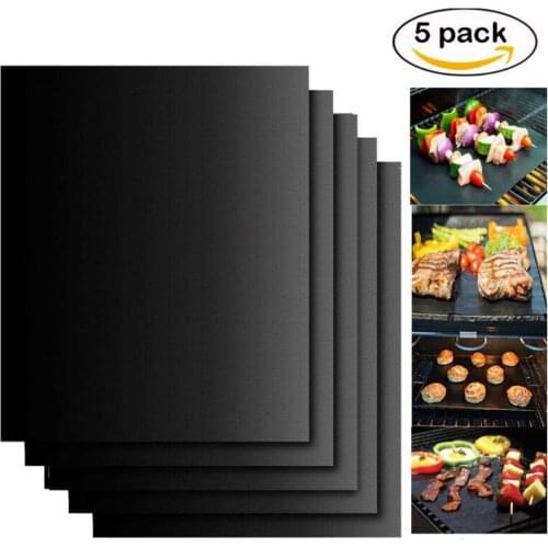 15xHeat Resistant BBQ Grill Mat Reusable Non-stick BBQ Barbecue Mat Cooking Tool