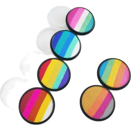 20g Face Painting Rainbow Cake Spilt Neon Color Professional Actiation Washable Customized Body Art