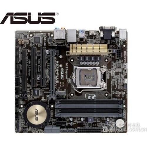 USED desktop motherboard for ASUS H97M-PLUS DDR3 LGA 1150 motherboard Solid-state integrated USB3,0 SATA3 PCI-E 3.0 mainboard