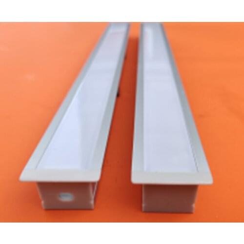 Free Shipping 35Sets/Lot 2M Recessed LED Aluminum Profile with Milky/Clear Cover,Aluminum Channel Housing for Decoration