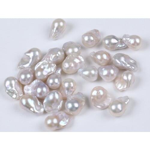 8-9mm Natural White 3mm Hole Potato Shape Freshwater Loose Pearl Beads For Jewelry Making