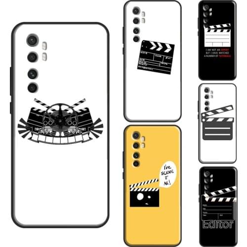Clapper board Film Movie maker Case For POCO X3 F1 F2 Pro Cover For Xiaomi Mi Note 10 Lite Mi 10 Ultra 9 T Pro A3 Coque