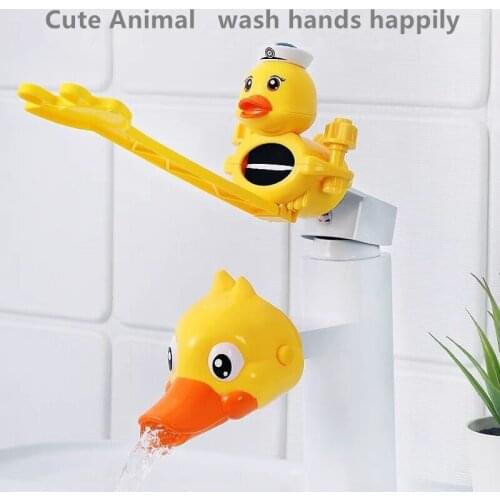 Cute Animal Faucet Extender Water Children Saving Cartoon Faucet Tool Help Washing Hands Bathroom Bath Toys Kitchen Tap Tok Kids