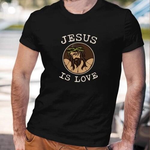 Jesus Is Love for Faithful People T-Shirt Jesus Is Magical Funny Graphic Man Tops Loose Streetwear Fashion Casual Cotton Tee