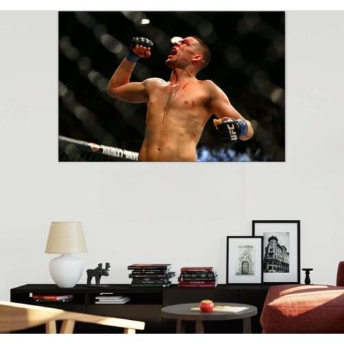 Canvas painting Print CONOR McGREGOR VS NATE DIAZ Boxing Poster For Room Decor Decoration frame