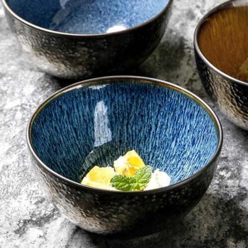 Ceramic Noodle Bowl Personalized Retro Salad Dessert Soup Bowls Tableware