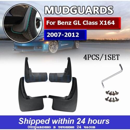 Accessories Set Molded Mud Flap Flaps For Benz GL Class X164 GL450 GL350 2007-2012 Mudflaps Splash Guards 2011 2010 2009 2008