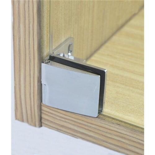 2PCS Glass Door Pivot Hinge Kit Zinc Alloy Shower Hinge Glass Door Clamp Clip (Screws Included) for 3-5mm glass door hardware