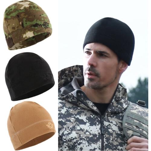 Mens Tactical Fleece Cap Windproof Warm Outdoor Skiing Fishing Hiking Camo Hat Military Army Airsoft Hunting Classic Unisex Cap