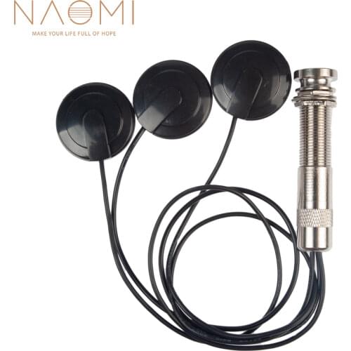 NAOMI 6.35mm Guitar Piezo Pickup 3 Transducer For Guitar Ukulele Mandolin NM-3B Guitar Parts Accessories