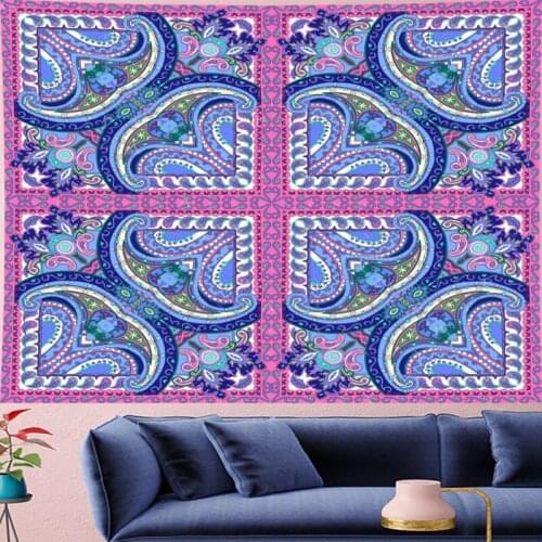 Nordic Style purple macrame Tapestry Vintage goblen farmhouse decor Yoga Mat Retro flower Wall Hanging home decor wall carpet