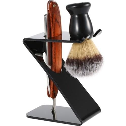 New Drip Shaving Arcylic Stand For Brush Holder Barber Tool Black Salon Tool High Quality Bathroom Barber Men Metal Rack