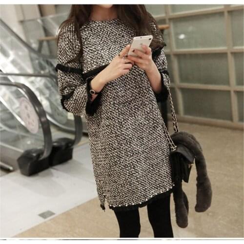 Maternity Dress For Pregnant Women Autumn Spring Clothes Pullover Tops Female Bottoming Vestidos Gravidas Pregnancy Clothing