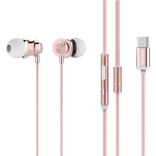 PLEXTONE X56M TYPE-C interface in-ear wired earphone with mic HiFi mobile phone digital wire control sweat-proof headset