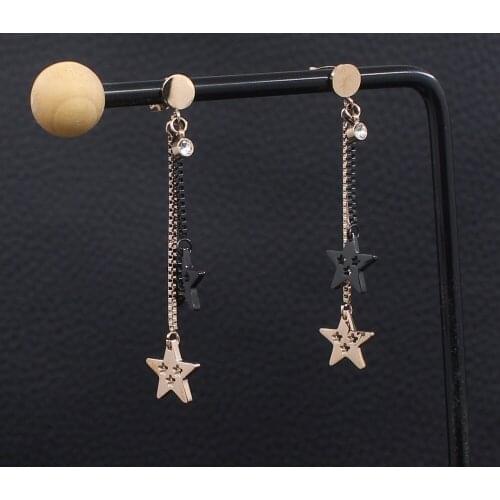 Drop Star Earrings Gold Color Fashion Stainless Steel Jewelry Earring For Women SFCZABBE