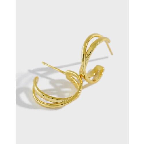 SHANICE INS Simple 925 Sterling Silver Geometric Letter X Stud Earrings For Women Gifts Stylish Design Fashion Jewelry Wholesale