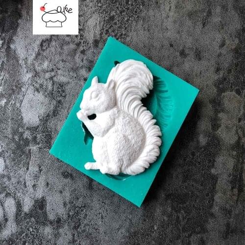 Squirrel Cake Tool baking silicone mold hightemperature DIY chocolate cake decoration fondant Epoxy silicone mold H171