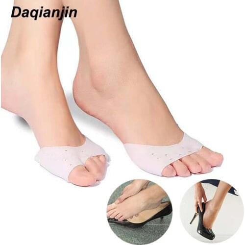 1pair Silicone Toe Covers High Heels Forefoot Pads Anti wear Feet Relieves Hallux Valgus Foot Pain Gel Protector Foot Care Tool