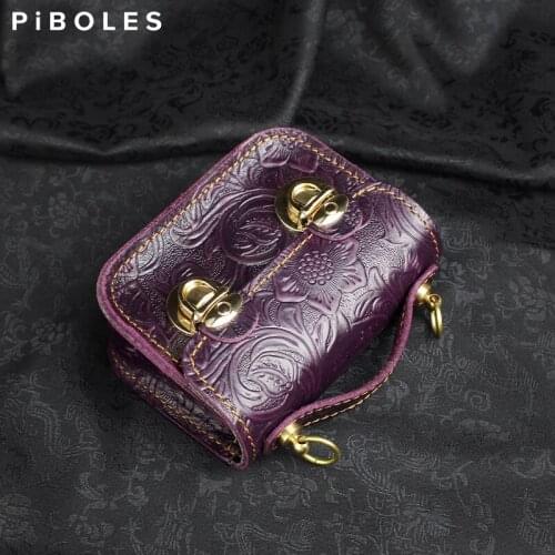 Mini Women Sling Bag Luxury Genuine Leather Female Single Shoulder Bag Crossbody Messenger Handmade Card Slot Coin Purse