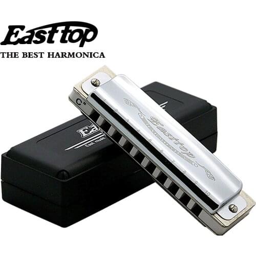 T008 Easttop10 Hole Diatonic Harmonica ABS Comb Blues Armonica Instrumento Harmonica C Key Mouth Ogan dolce e gabbana jaw harp