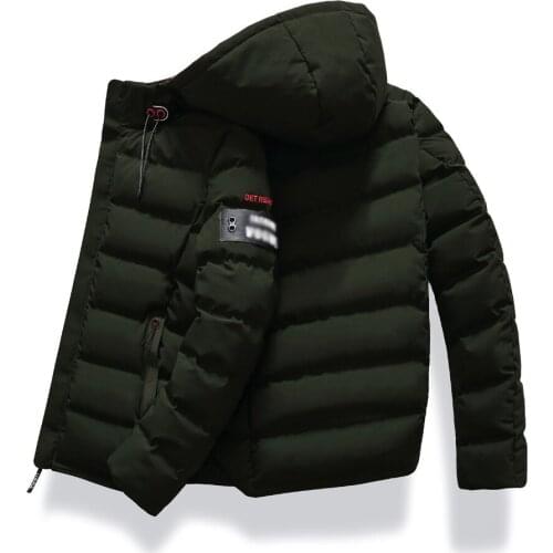 Hooded Warm Mens Winter Coat Casual Slim Fit Student Male Overcoat Drop Shipping New Fashion Men Winter Jacket Coat