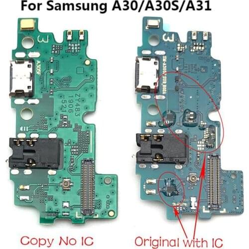 USB Charger Dock Connector Charging Port Mic Microphone Board For Samsung A30 A305F A30S A307F A31 Auto Jack Plug Headphone
