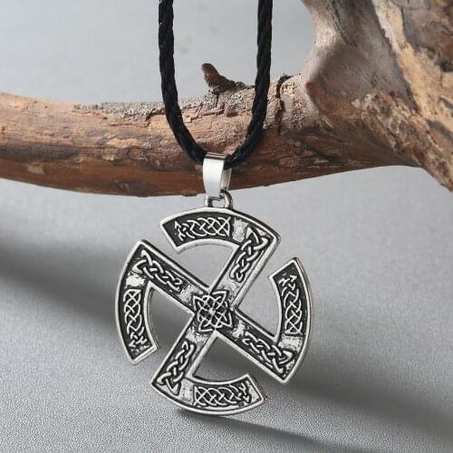 WANGAIYAO2021 New Retro Viking Necklace Mens Slavic Pendant Necklace Fashion Simple Wild Mens Jewelry Holiday Gift