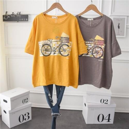 2021 Summer Women Crewneck Oversized Cotton T Shirt Short Sleeve Harajuku Graphic Loose Casual Tees Large Size