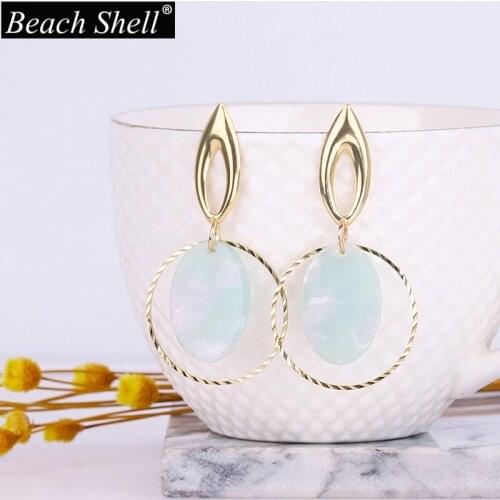 Acrylic earrings for women 2021 korea handmade geometric bohemian vintage popular earrings