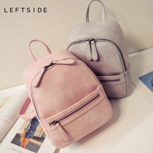 Women Backpack New Fashion Casual PU Leather Female feminine backpack for teenage girls school bag solid mini Small backpack