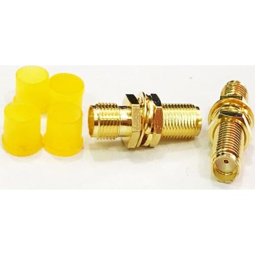 100pcs SMA female to Long SMA female Straight bulkhead Adapter Connector