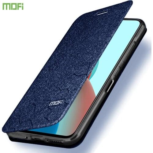 For Xiaomi Redmi Note 8 2021 Case Flip PU Leather Back Cover MOFi Original Redmi Note8 Pro Shockproof Silicone Luxury Book Capas