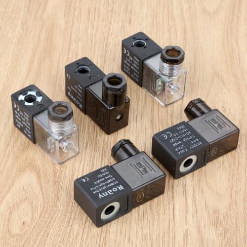 1Pc DC12/24V AC110/220/380V Electric Pneumatic Air Solenoid Valve Coil Water Oil Mounting Hole 9mm/0.35"