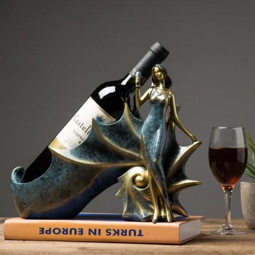 EUROPEAN RESIN SNAILS BEAUTY WINE RACK ORNAMENTS HOME FURNISHING DECORATION CRAFTS HOTEL OFFICE DESKTOP FIGURINES STATUES DECOR