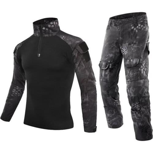 2021 Hot Tactical Military Uniform Clothing Army of The Military Combat Uniform Tactical Pants with Knee Pads Camouflage Clothes