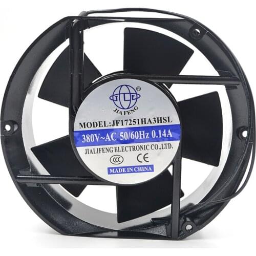 JIAFENG JF17251HA3HSL Server Cooling Fan AC 380V 0.14A 172x150x51mm 2-Wire